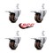 Service Caster 3 Inch High Temp Glass Filled Nylon 7/8 Inch Stem Caster Set Total Lock Brake SCC-SQTTL20S314-GFNSHT-78-4 - alternate 5